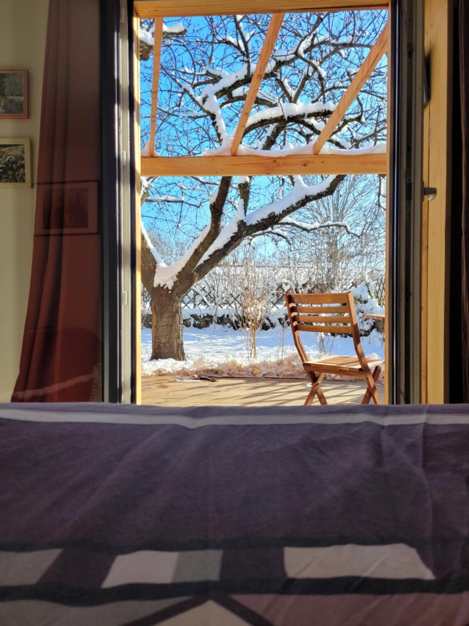 La Maisonnette Sous Le Cerisier Bergonne Buitenkant foto