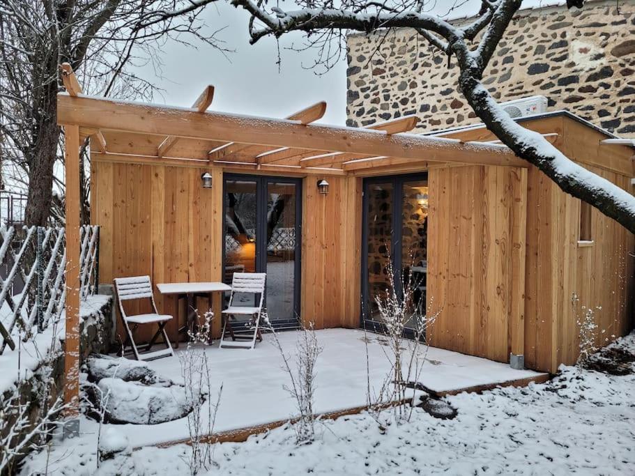 La Maisonnette Sous Le Cerisier Bergonne Buitenkant foto